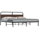  Metalni okvir kreveta bez madraca smeđa boja hrasta 180x200 cm | shoptok.hr