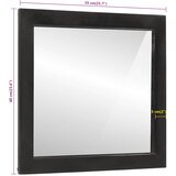  Kupaonsko ogledalo 55x1x60 cm od stakla i masivnog drva manga | Eponuda.com