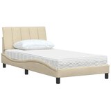  Krevet s madracem Hanko krem 100 x 200 cm od tkanine | shoptok.hr