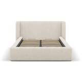 Windsor & Co Sofas Kremno bela oblazinjena zakonska postelja s prostorom za shranjevanje z letvenim dnom 200x200 cm Jason – | Shoptok.si