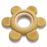 Lorelli silikonsko drvena glodalica za bebe flower - natural yellow ( 10210890001 ) Cene