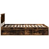  Krevetna konstrukcija s uzglavljem Dimljeni hrast 135 x 190 cm | shoptok.hr