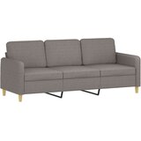 vidaXL Trosjed s tabureom smeđesivi 180 cm od tkanine | shoptok.hr