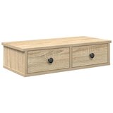 Maison Chic Stenska polica - Viseča Polica s predali sonoma hrast 60x28x15 cm inž. les, (21793975) | Shoptok.si