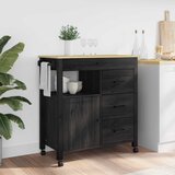  Kuhinjski kolica MONZA Crna 84 x 40 x 88,5 cm | shoptok.hr