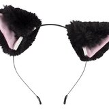 Bad Kitty - set mačjih ušiju s mačjim repom za analni dildo - crni (2 dijela) | shoptok.hr