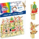 RAYHER Lesene ščipalke, Božični jelenčki, (20615070) | Shoptok.si