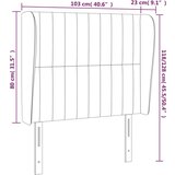  Uzglavlje s ušima tamnosmeđi 103x23x118/128 cm od tkanine | shoptok.hr