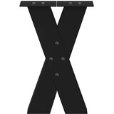  Noge za klubsko mizico v obliki črke X, 2 kosa, črne, 28 x (42-43) cm, jeklo, (22123529) | Shoptok.si