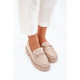 Boto Women's Moccasins Decorated with Rhinestones Beige Patina | shoptok.hr