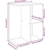 vidaXL Noćni ormarić sonoma hrast 46,5x29x61 cm konstruiranog drva | shoptok.hr