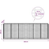  Gabion s žicom debljine 3,5 mm i mrežom 5x10 cm 600x100x200 cm | shoptok.hr