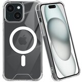 AVIZAR Magsafe ohišje za iPhone 15 Plus, ojačano s silikonskim gelom za kovance, Prozorno, (5000010213) | Shoptok.si