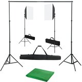 vidaXL Komplet za fotografski studio s softbox svetilkami in ozadjem Cene