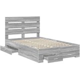 vidaXL Konstrukcija postelje Siva Sonoma 120 x 190 cm Konstruiran les, (5000113627) | Shoptok.si