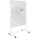 eurokraft basic premična stena za moderiranje, bela tabla, šxv 1200 x 1500 mm, bele barve | Shoptok.si