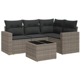 Maison Chic Seti vrtnega pohištva - Vrtna garnitura - Vrtni pohištvo set 5-delna z blazinami siv poli ratan, (21819925) | Shoptok.si
