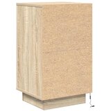  Noćni ormarić s LED svjetlima boja hrasta sonome 38x34x65 cm | shoptok.hr