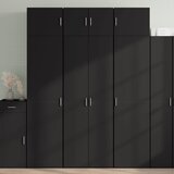 vidaXL Omara za shranjevanje črna 70x42,5x225 cm inženirski les Cene