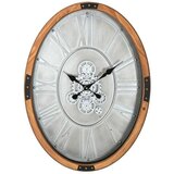  Zidni sat Home ESPRIT Srebrna Prirodno Metal Kristal borovina 50 x 8 x 68 cm | shoptok.hr