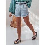 DStreet Spodenki damskie jeansowe z paskiem SHORT LOVER niebieskie | shoptok.hr