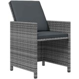  5-dijelni vrtni blagovaonski set od poliratana sivi Siva 109 cm table length | shoptok.hr