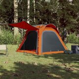 Šator za kampiranje za 4 osobe sivo-narančasti vodootporni | shoptok.hr