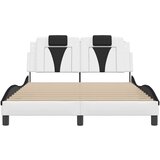  Okvir kreveta s uzglavljem bijelo-crni 140x200 cm umjetna koža | shoptok.hr