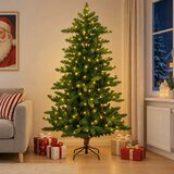  Umjetno božićno drvce 180 cm 300 LED lampica Topla bijela - 180 cm s LED svjetlima | shoptok.hr