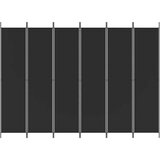 Sobna pregrada s 6 panela crna 300 x 220 cm od tkanine | shoptok.hr
