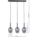  Luster na sajli TANGO 3xE14/40W/230V crni | Eponuda.com