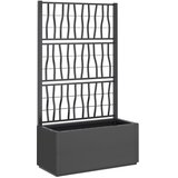  Vrtna sadilica s rešetkom tamnosiva 80 x 36 x 140 cm PP | shoptok.hr