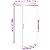 vidaXL Ormarić za pohranu bijeli 40x45x103,5 cm izrađeno drvo | shoptok.hr