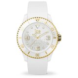 Ice Watch ženski ice crystal beli zlatni elegantno sportski ručni sat sa swarovski kristalima Cene