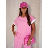 Resti Aurora Rosa – Pink cotton tracksuit set with wide trousers | shoptok.hr