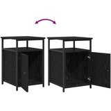  Noćni ormar 2 pcs Crni hrast Konstruirano drvo | shoptok.hr