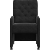  Blagovačke stolice s kotačima 2 pcs Crna 58 x 67 x 97 cm Baršun | shoptok.hr