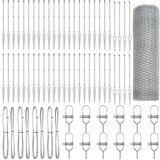vidaXL Šesterokotna Ograja 1x100 m Pocinkano jeklo, Ograje s konico 13 kos Ø32 mm 120 cm Pocinkano jeklo Cene