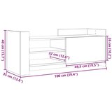 TV ormarić bijeli 100 x 35 x 40 cm od konstruiranog drva | shoptok.hr