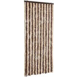 vidaXL Zavesa proti mrčesu iz šenilje 90x220 cm bež in svetlo rjava | Shoptok.si