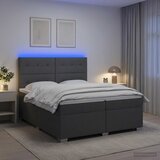  Boxspring krevet s madracem Tamnosiva 200 x 200 cm Tkanina | shoptok.hr