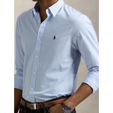 Polo Ralph Lauren Srajce z dolgimi rokavi CHEMISE AJUSTEE SLIM FIT EN POPELINE UNIE Modra | Shoptok.si