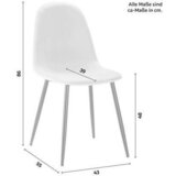Bessagi Home stol lio, svetlo siva, žamet | Shoptok.si