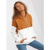 Fashion Hunters RUE PARIS light brown and ecru basic sweatshirt | shoptok.hr