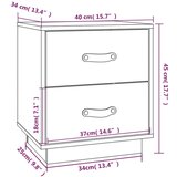  Noćni ormarići 2 kom bijeli 40 x 34 x 45 cm od masivne borovine | shoptok.hr