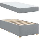  Konstrukcija postelje z vzmetnico Svetlo siva 80 x 200 cm blago | Shoptok.si