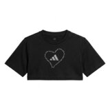 Adidas Majice s kratkimi rokavi SATIN EMBROIDERY CROPPED GRAPHIC T-SHIRT Črna Cene