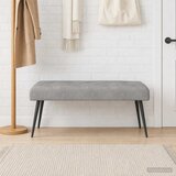 Klupa s gumbastim tkanjem Svjetlosiva 110 x 40 x 46 cm Baršun | Eponuda.com