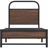  Okvir kreveta bez madraca smeđa boja hrasta 75x190 cm drveni | shoptok.hr