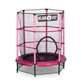 Klarfit rocketkid, 140 cm trampolin, unutarnja sigurnosna mreža, bungee opruge, ružičasta | shoptok.hr